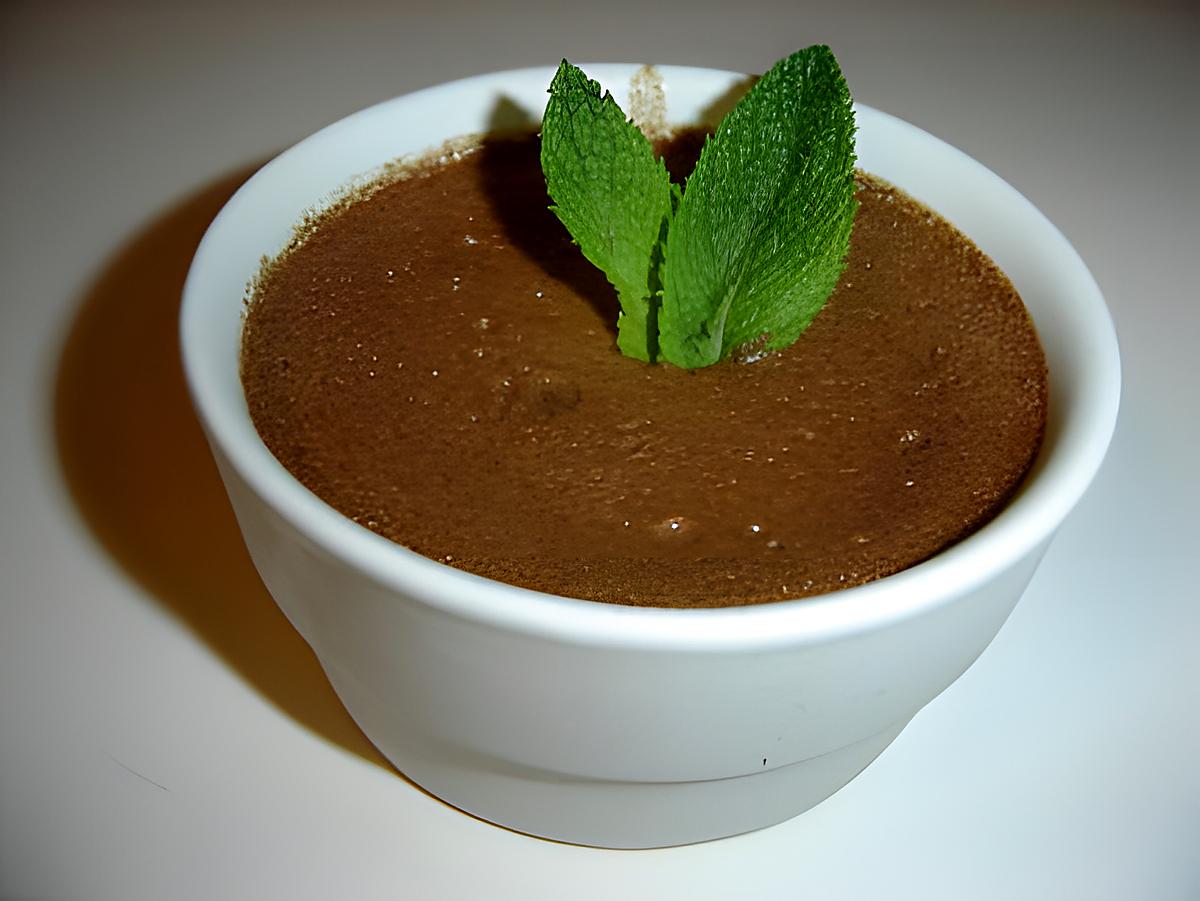 recette pot de créme chocolat, menthe