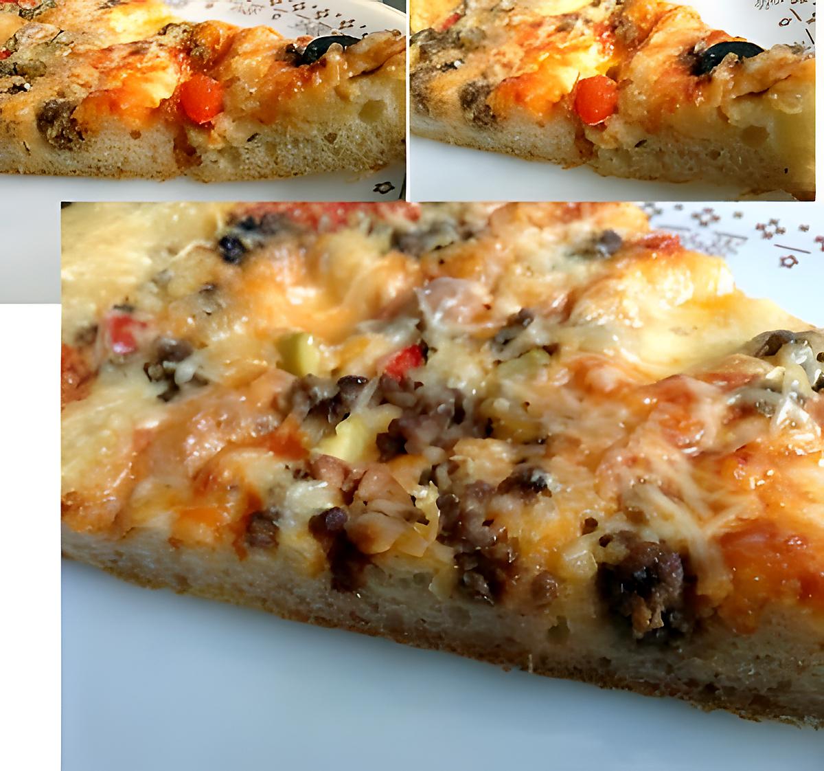 recette pizza liquide à la viande hachée