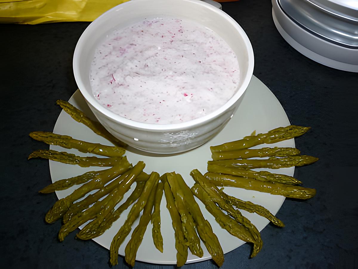 recette Dip de radis & asperges vertes