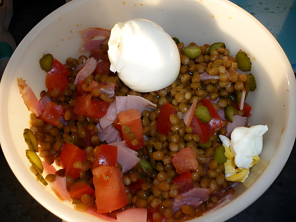 recette Salade de lentilles