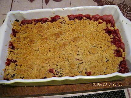 recette Crumble aux cerises