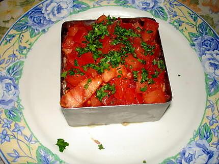 recette Tartare de tomates au thon
