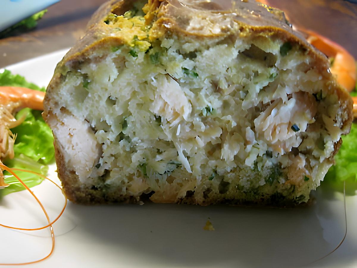 recette Cake au saumon et ciboulette.