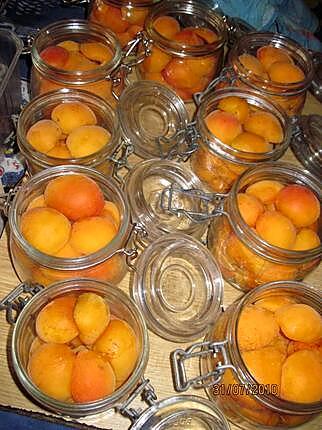 recette Abricots au sirop stérilisés.