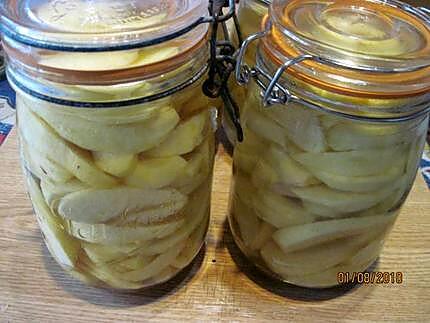 recette pommes au sirop stérilisées.