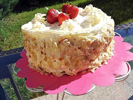 recette Fraisier au coeur surprise nutellaté