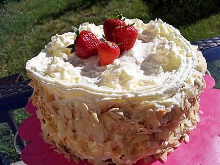 recette Fraisier au coeur surprise nutellaté