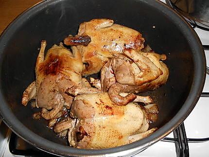 recette Pigeonneaux et jardinière de légumes.