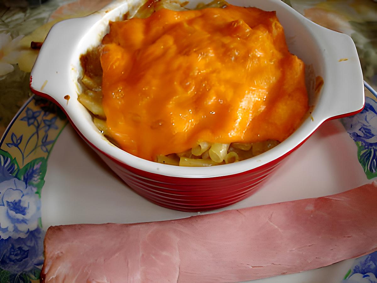 recette Gratin de macaroni à la mimolette