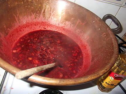 recette faisselle a  la confiture fraises des bois au vinaigre balsamique  et::