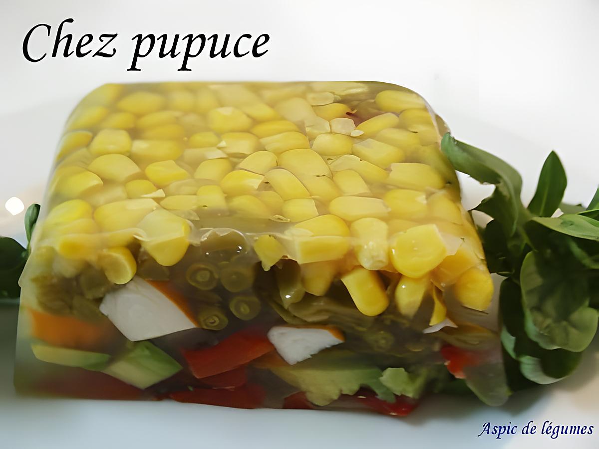 recette aspic de légumes