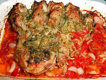 recette AGNEAU   EN CHEMISE  D'HERBES  FRAICHES