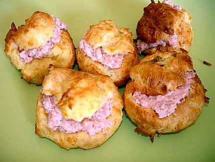 recette Petits choux à la mousse de jambon