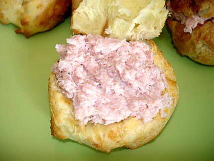 recette Petits choux à la mousse de jambon