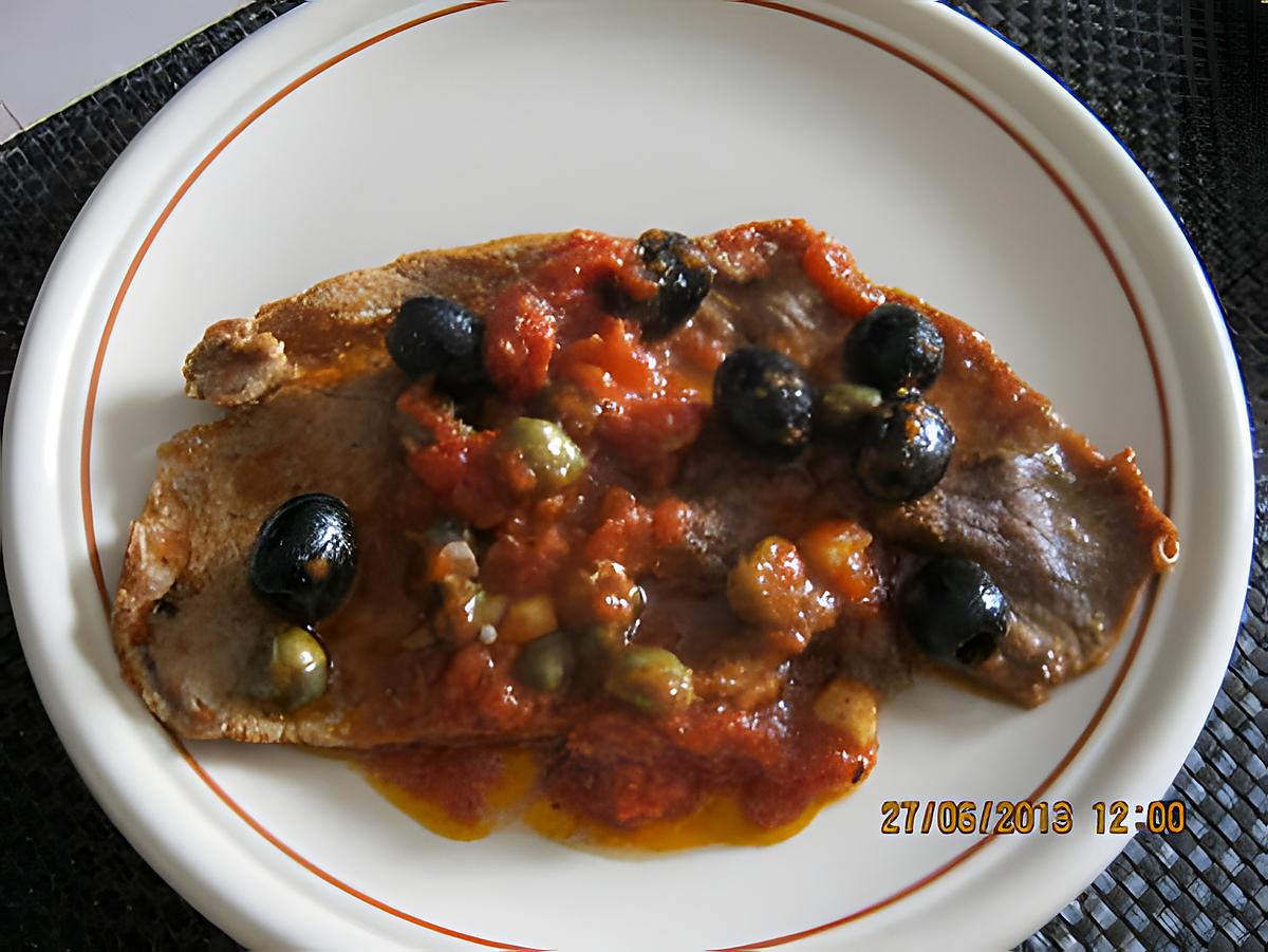 recette Escalope de veau a la pizzaïola.