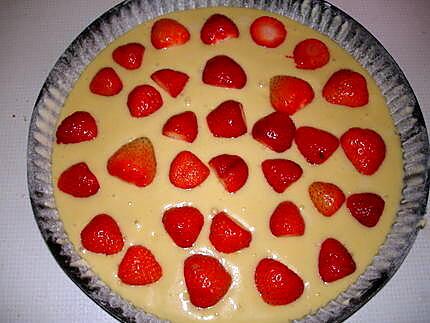 recette tarte moelleuse aux fraises