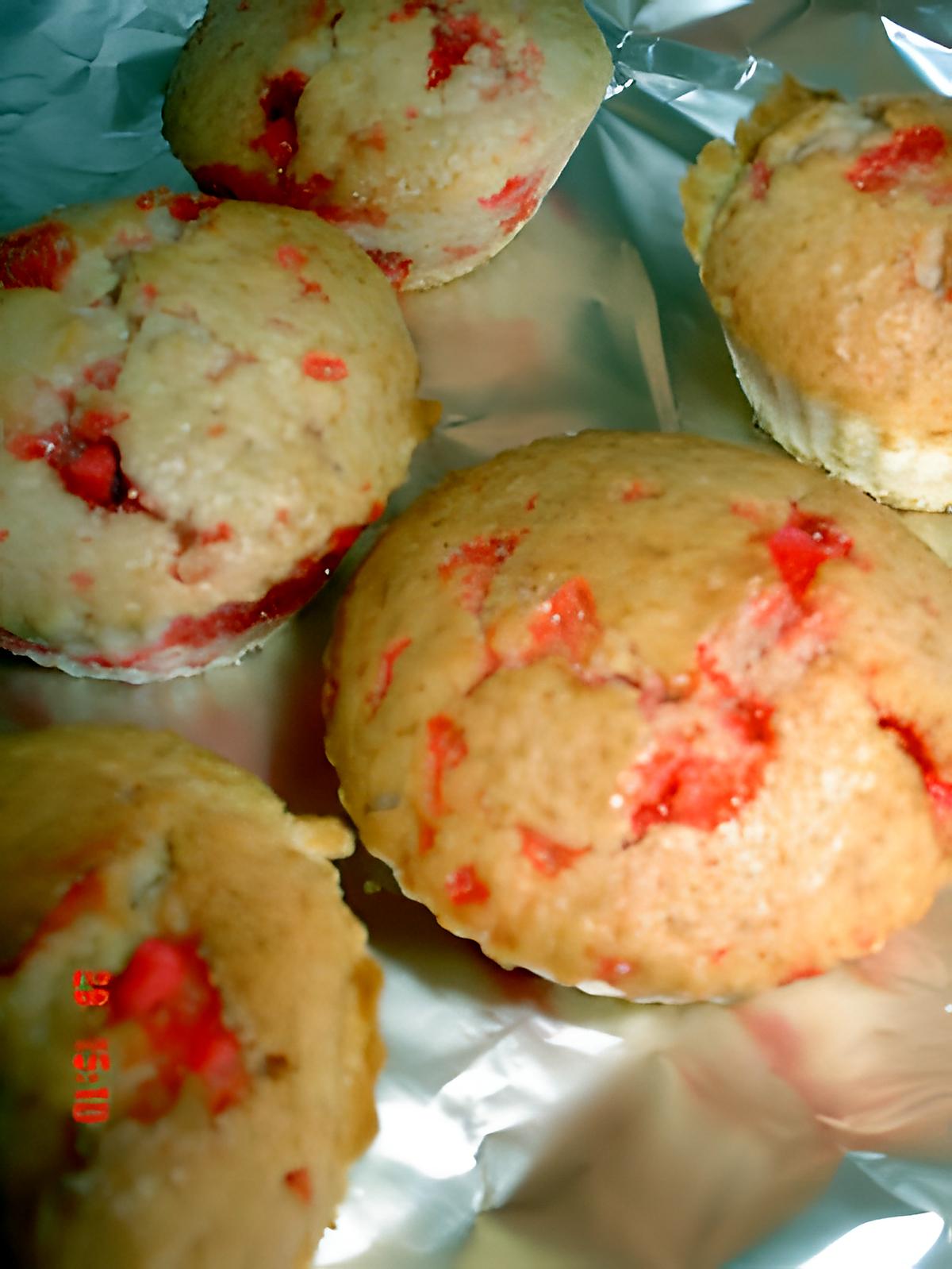 recette Muffins à la noix de coco et pralines roses