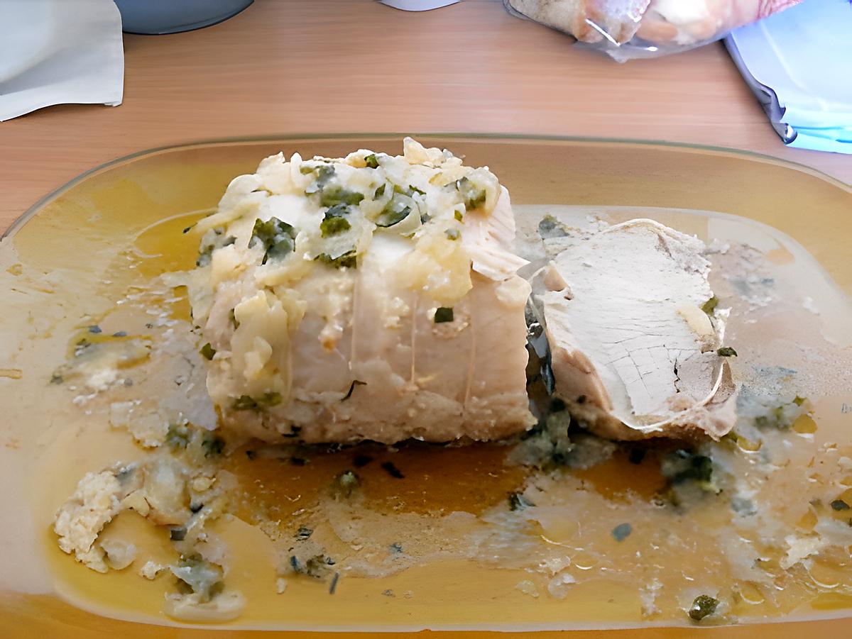 recette ROTI DE PORC MARINE AUX HERBES