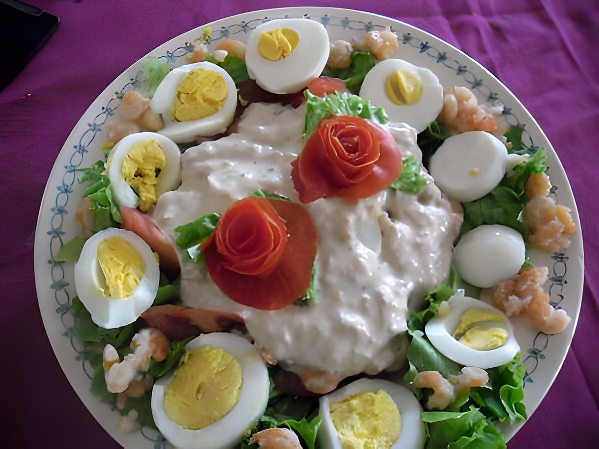 recette salade composée sauce au thon