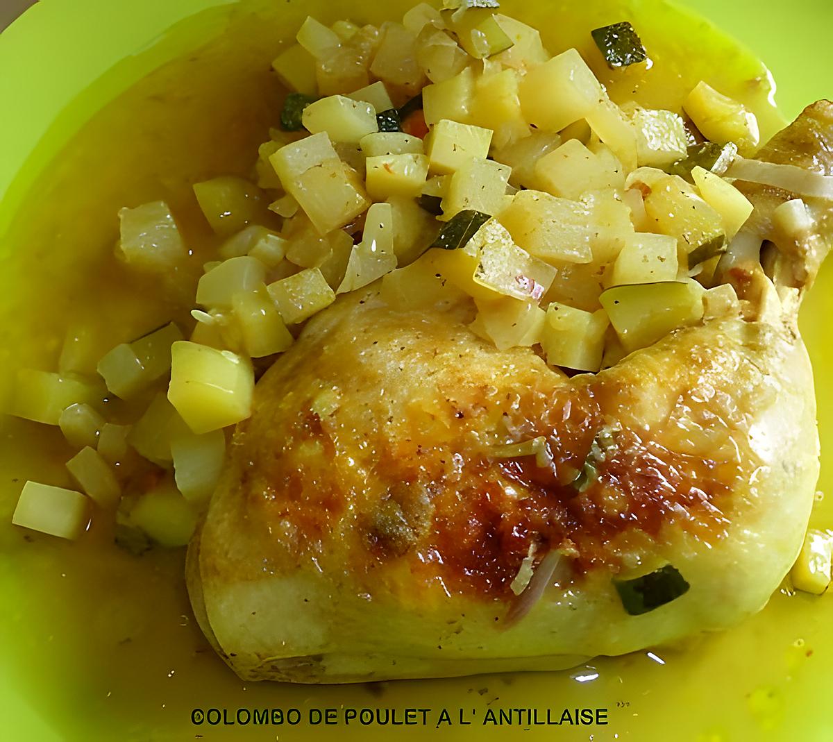 recette COLOMBO DE POULET A L' ANTILLAISE