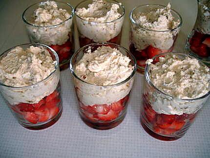 recette Verrine de fraises et chantilly au spéculoos