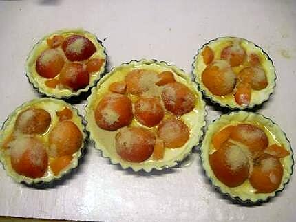 recette Tartelettes à la crème aux abricots.