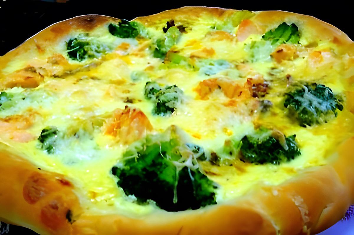 recette Quiche au saumon, brocolis et boursin