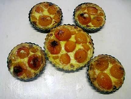 recette Tartelettes à la crème aux abricots.