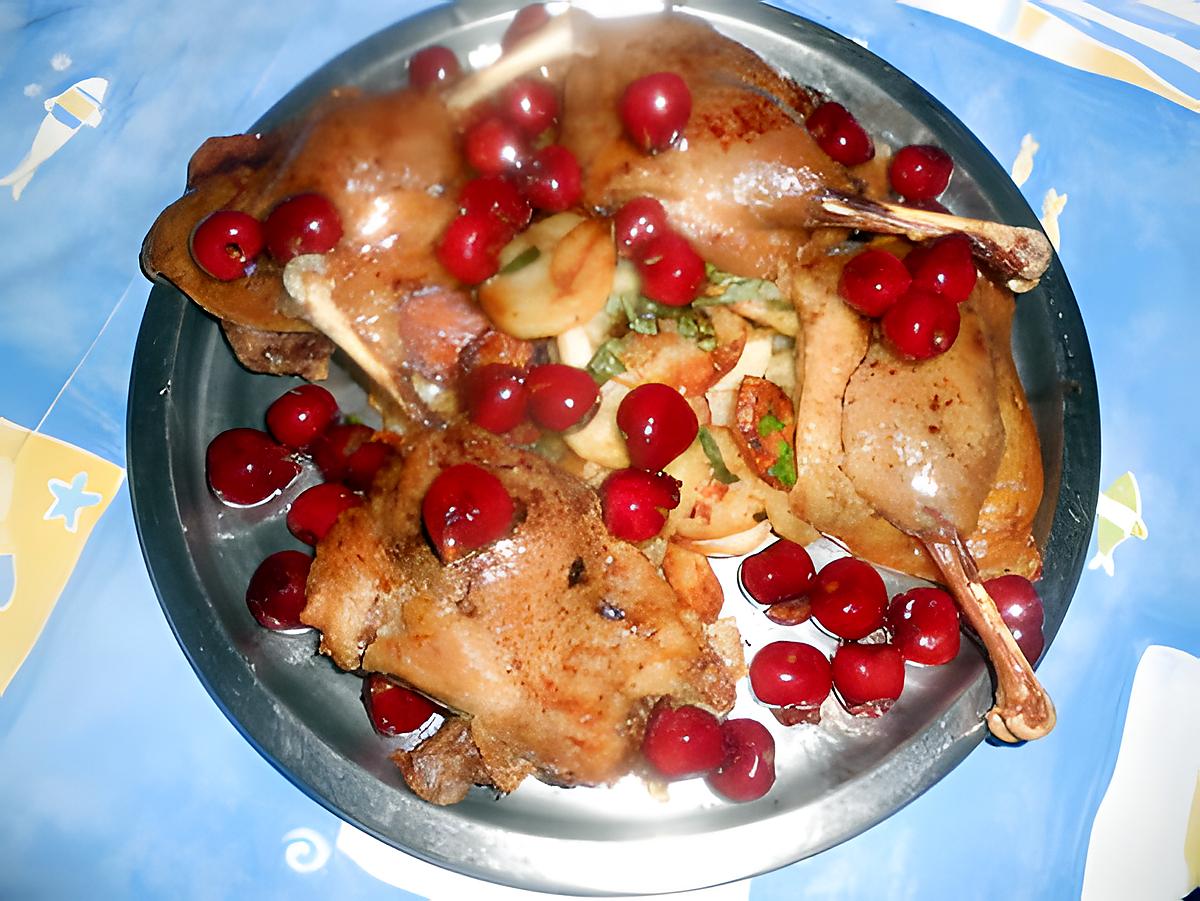 recette Confits de canard aux cerises