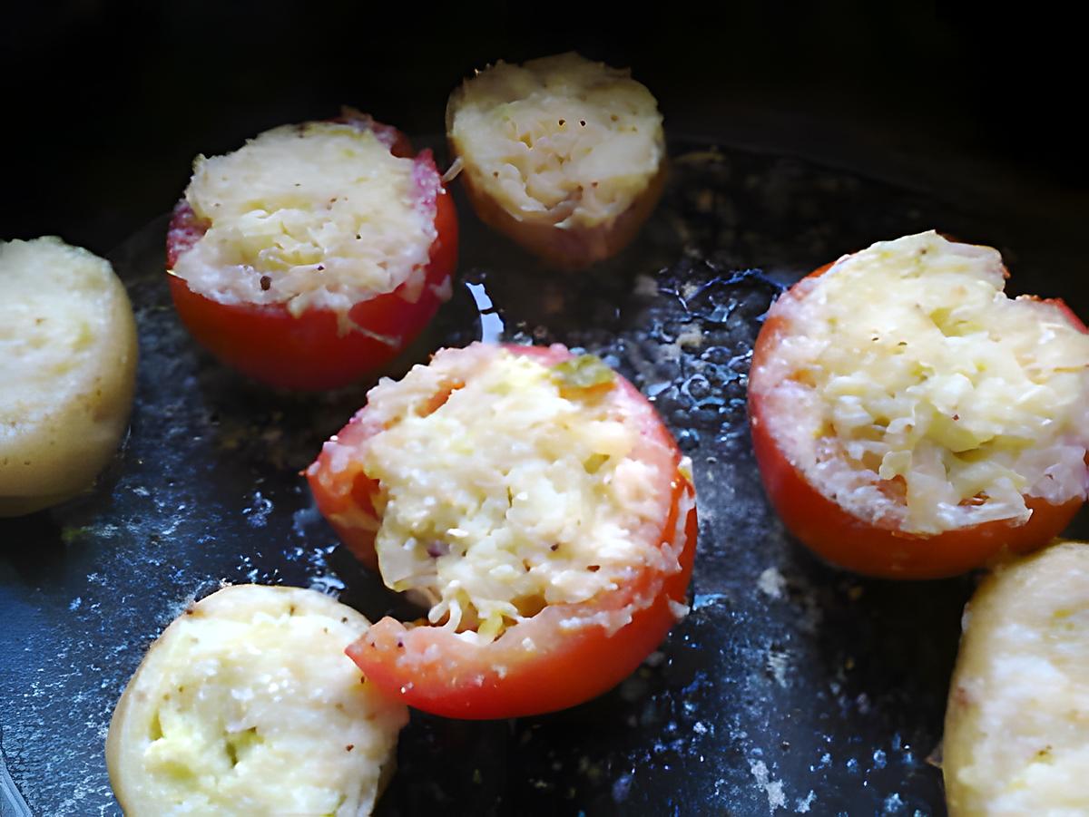recette pomme de terre nouvelle et tomate farci aux courgettes