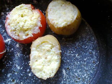 recette pomme de terre nouvelle et tomate farci aux courgettes