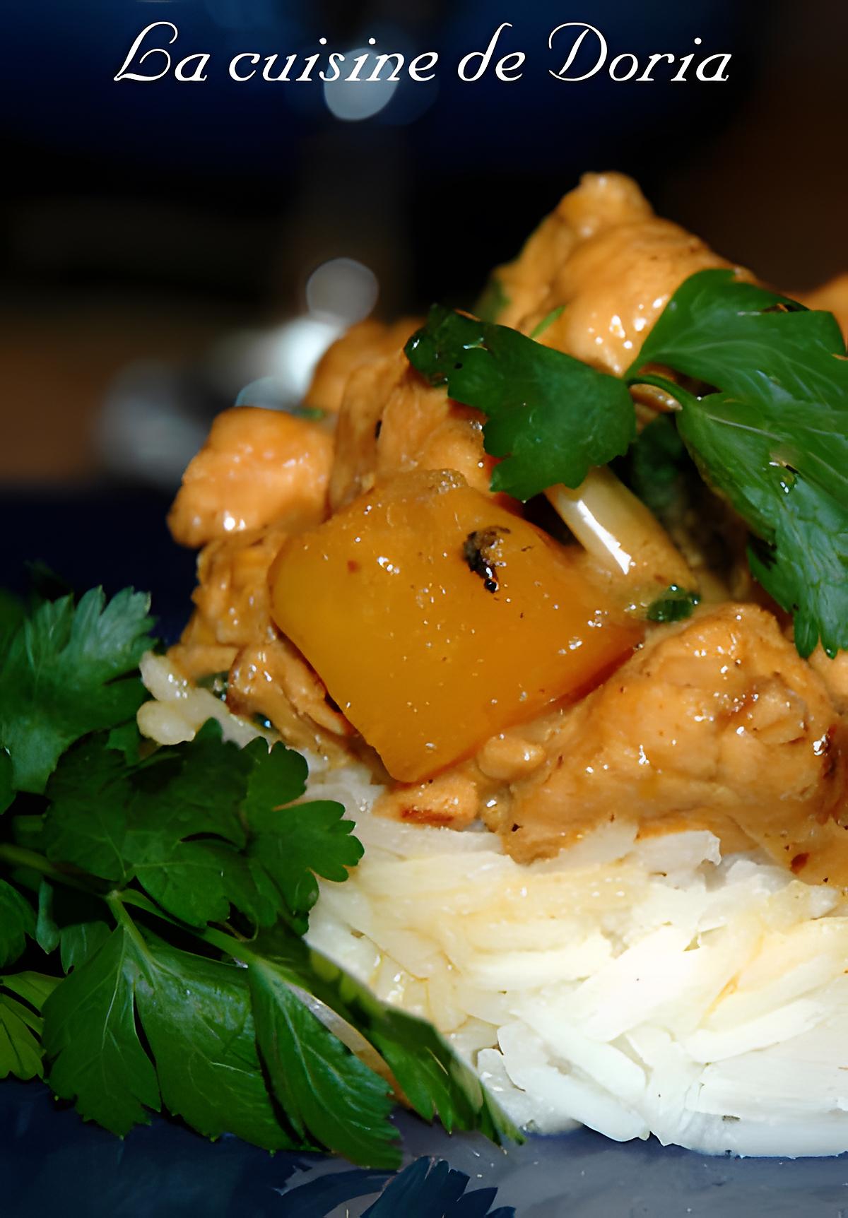 recette Poulet à la noix de coco et mangue