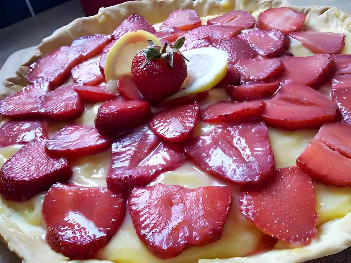 recette Tarte au lemon curd et fraises