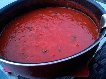 recette Sauce tomate à la menthe