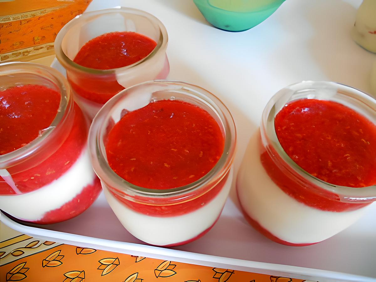 recette Panna cotta fraises/framboises