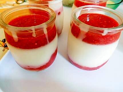 recette Panna cotta fraises/framboises