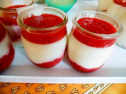 recette Panna cotta fraises/framboises