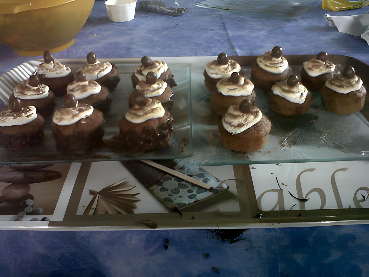 recette Cupcakes banane chocolat meringués