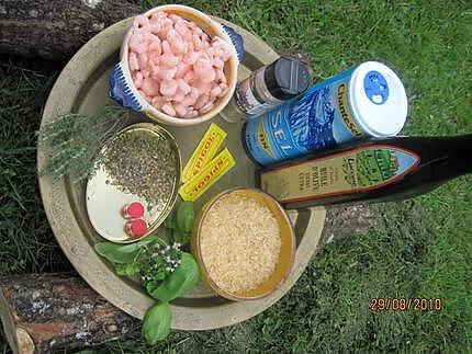 recette Paella aux fruits de mer et poissons.au jardin.