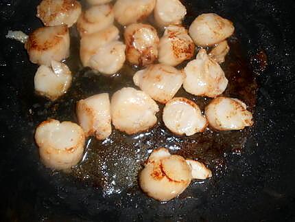 recette Tartines de st jacques à la fondue d échalotes