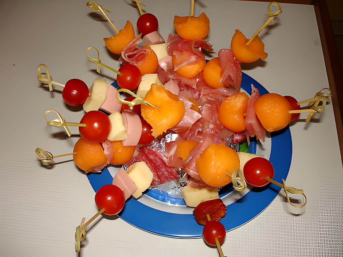 recette Mini brochettes pour l'apéritif