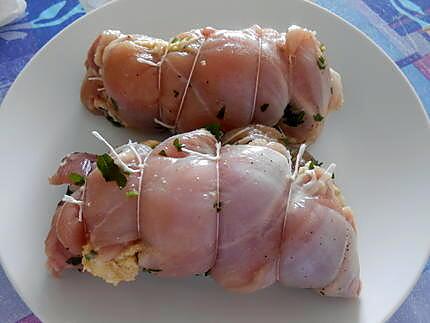 recette CUISSES  DE  POULET  FARCIES MASCARPONE GORGONZOLA