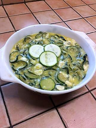 recette Gratin de courgettes au babybel