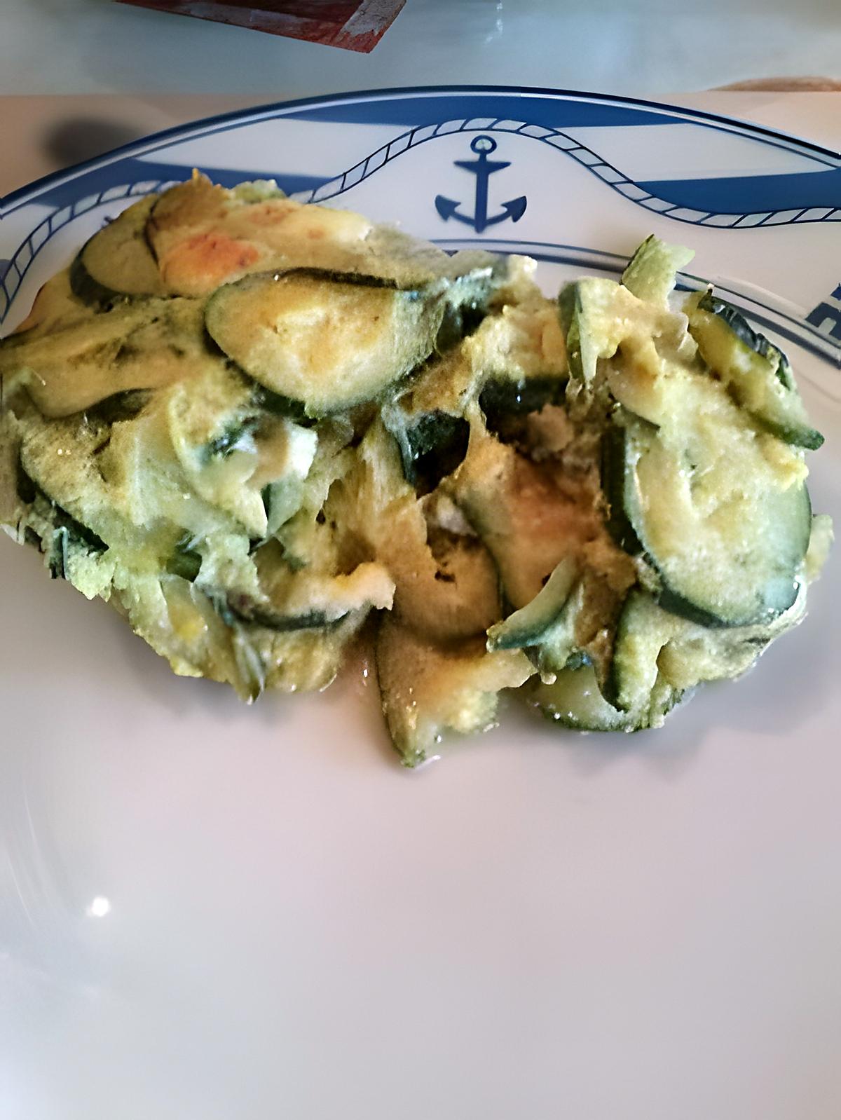 recette Gratin de courgettes au babybel