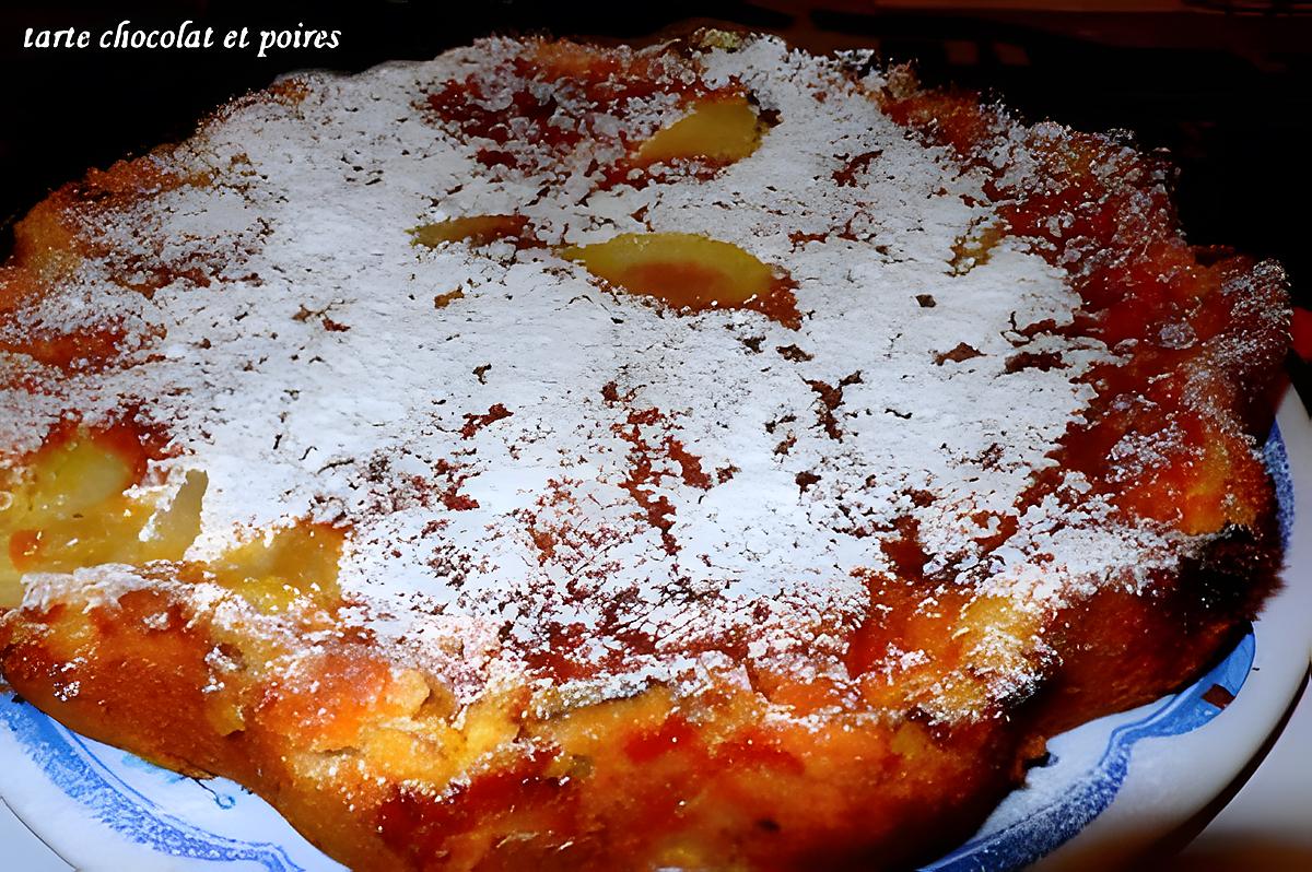 recette tarte chocolat et poires