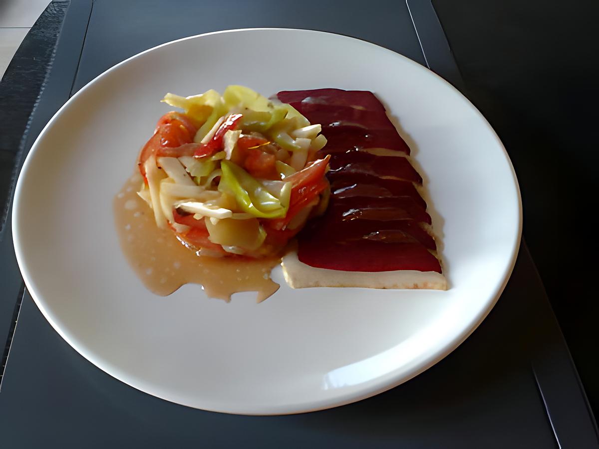 recette salade fraicheur et magret de canard sèché