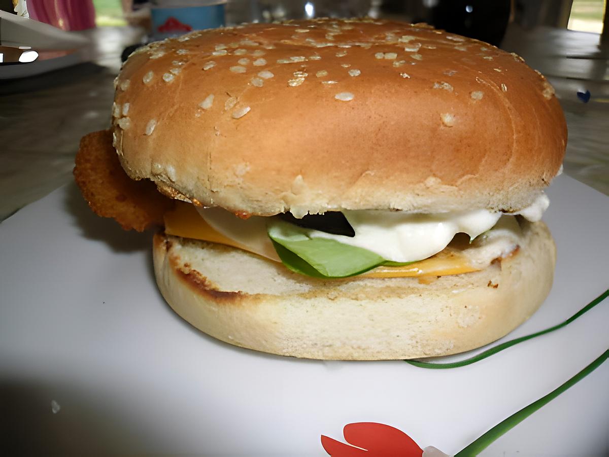 recette Burger Breaded Turkey maison