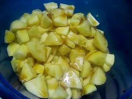 recette compote de pommes au miel de châtaignier. micro-ondes.