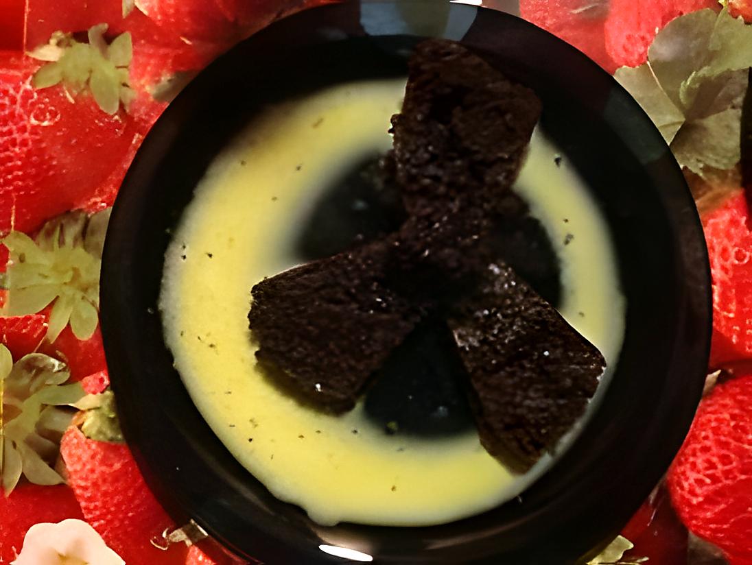 recette Brownies au chocolat et crème anglaise