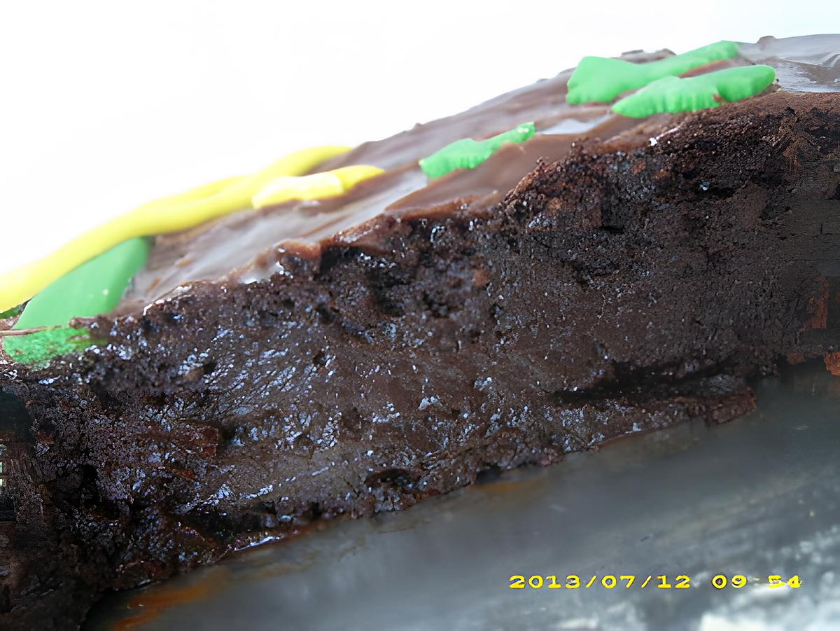 recette gâteau super fondant au chocolat noir, glaçage au nutella